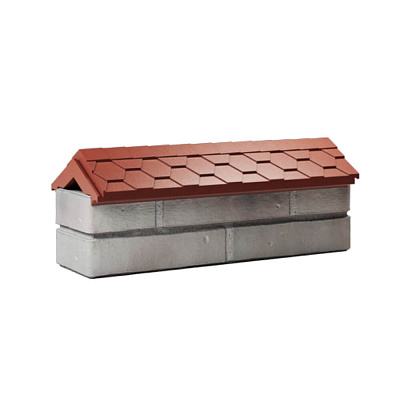 Парапет ZKING EVEREST 180х510х75мм Красный с посадкой на 0.5 кирпича (130мм)