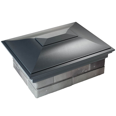 Колпак ZKING МОНБЛАН 520х385мм Серый Графит на столб 2х1.5 кирпича