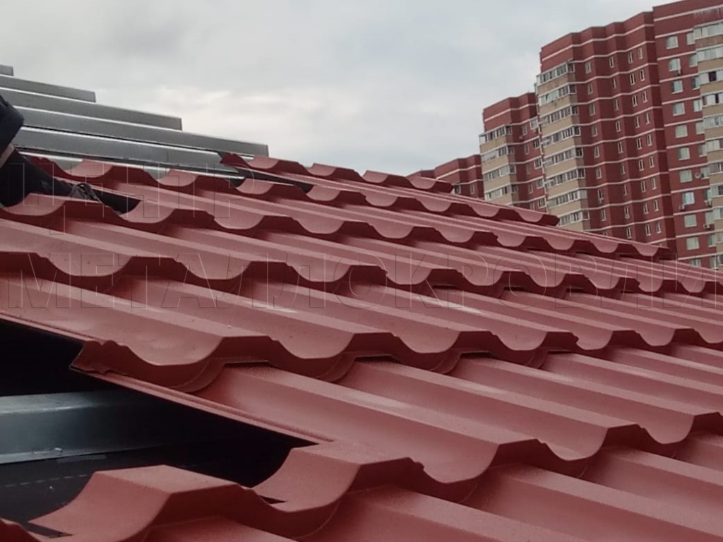 Металлочерепица Геркулес 8004 терракотовый Стальной Бархат от Центра Металлокровли в Владивостоке Металлочерепица Геркулес 8004 терракотовый Стальной Бархат от Центра Металлокровли в Владивостоке