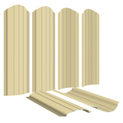 Штакетник Полукруглый RAL 1014-1014 Бежевый двусторонний для забора