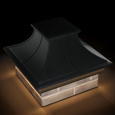 Колпак Монблан Премиум Черный с подсветкой на столб 1.5 кирпича фото 3